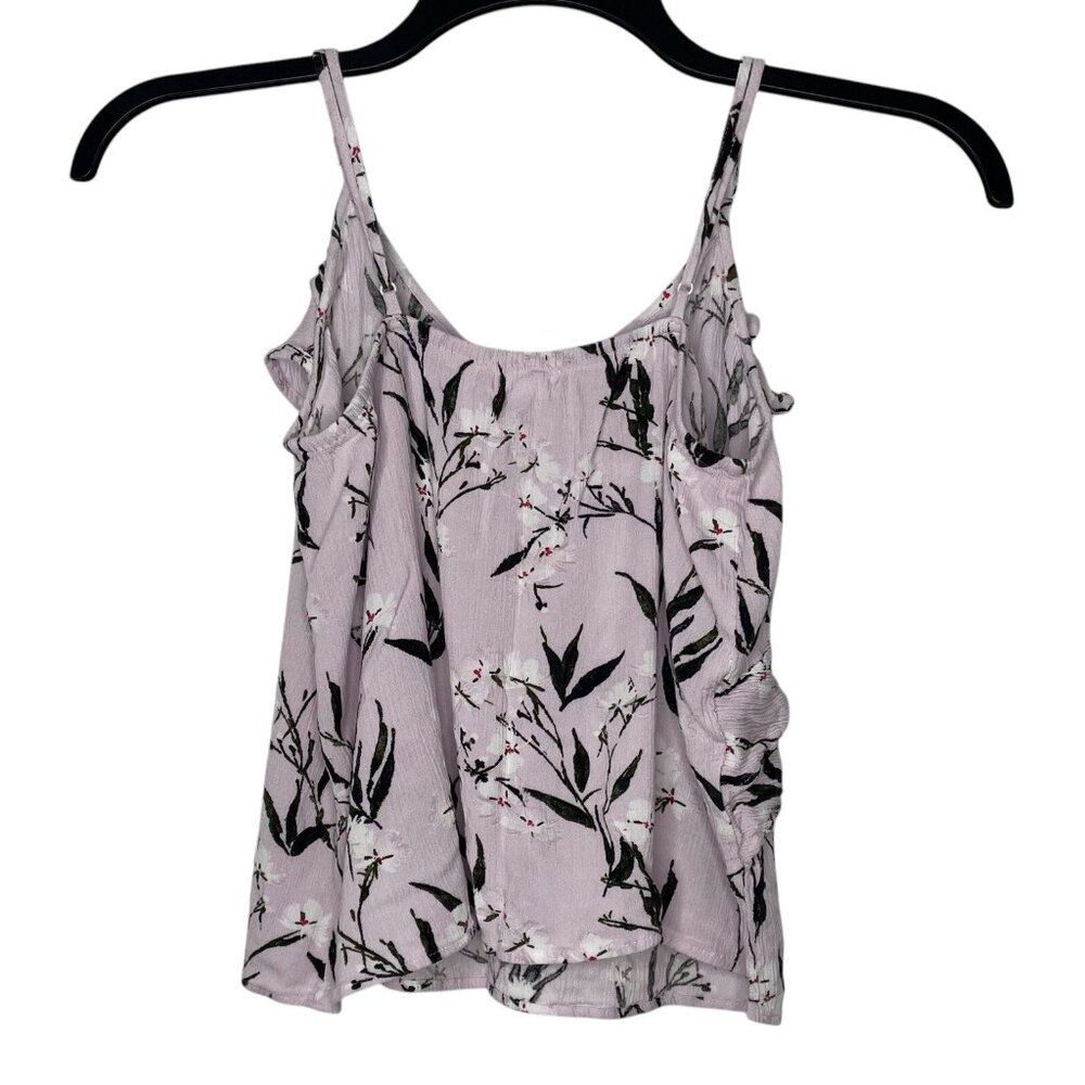 Aeropostale Womens Top Size Small Floral Ruffle V-Neck Adjustable Straps - Picture 2 of 6